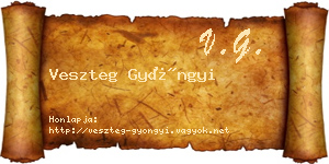 Veszteg Gyöngyi névjegykártya